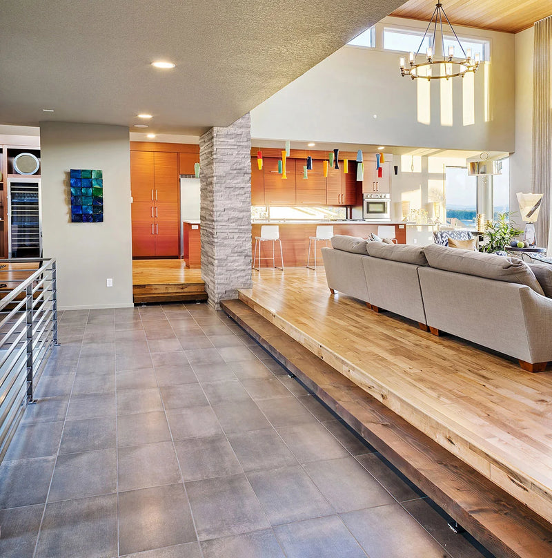 Rockmount Gray Oak 6x18 Corner Splitface Quartzite Ledger Stone