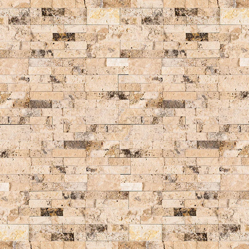 Rockmount Philadelphia Corner 6x18 Splitface Travertine Ledger Stone