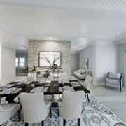 Rockmount Roman Beige Corner 6x18 Splitface Travertine Ledger Stone