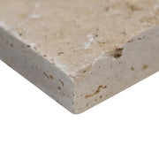 Rockmount Roman Beige Corner 6x18 Splitface Travertine Ledger Stone