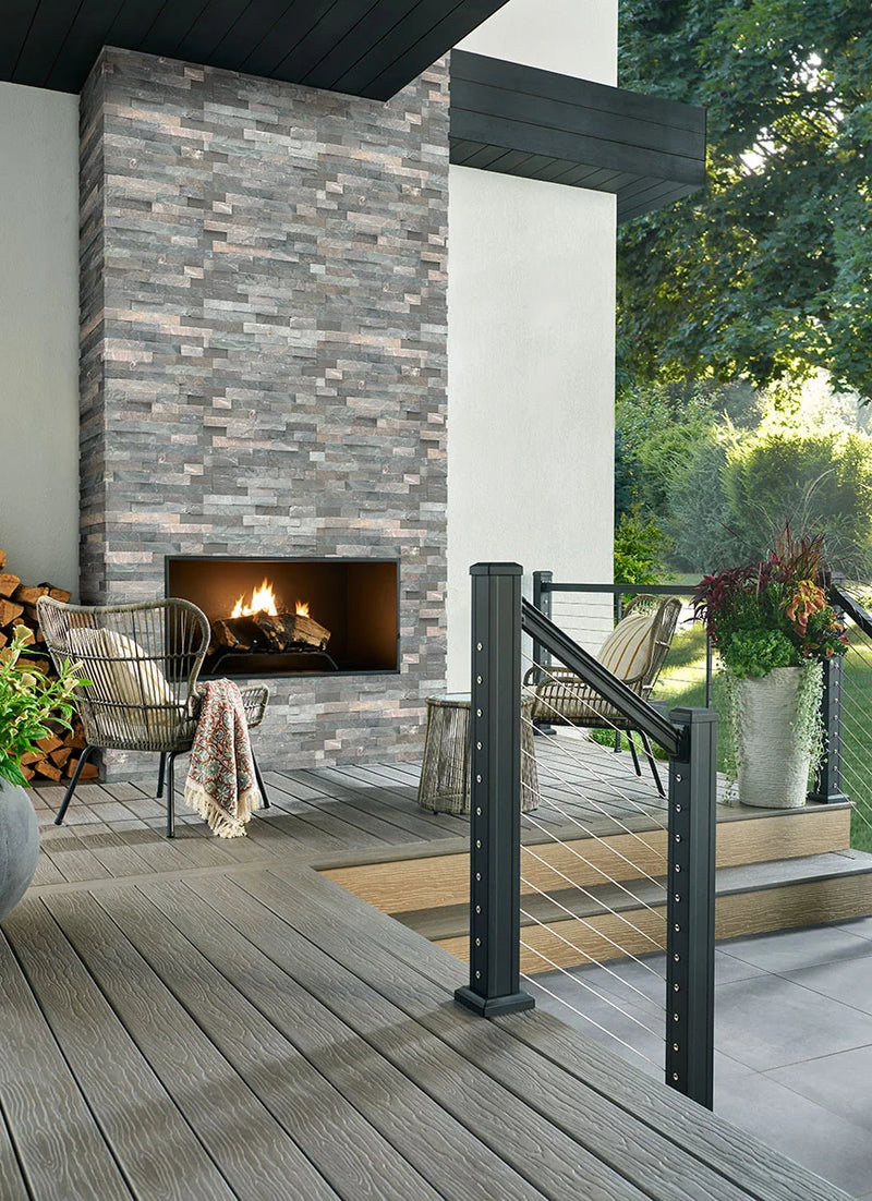 Rockmount Sierra Blue 6x18 Corner Splitface Quartzite Ledger Stone