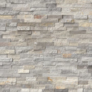 Rockmount Stacked Stone Sunset Silver 6x24 Panel Splitface Quartzite Ledger Stone