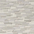 White Oak Multi 6x18 Corner Splitface Natural Marble Ledger Stone