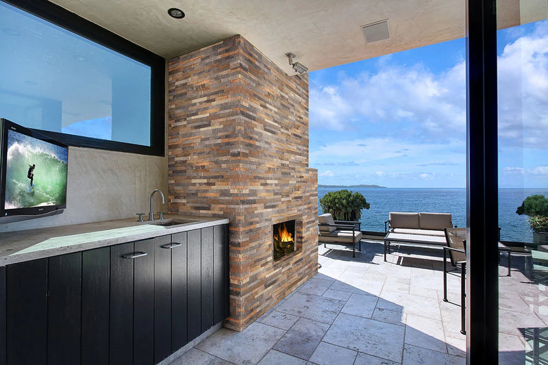 Rocky Gold 6x24 Matte Porcelain Ledger Stone