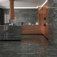 Rodapie Leonardo Black Rec 3.1x35.4 Porcelain Baseboard Trim