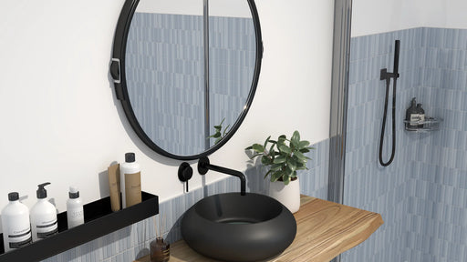 Roku Blue 4.5x9 Matte Porcelain Tile