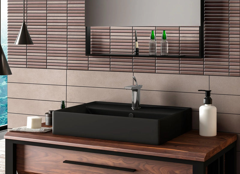 Roku Red 4.5x9 Matte Ceramic Tile