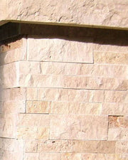 Roman Beige 6x24 Panel Splitface Travertine Ledger Stone