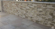 Roman Beige 6x24 Panel Splitface Travertine Ledger Stone