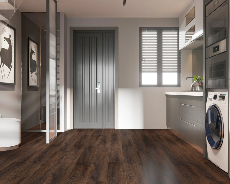 Romulus Deep Espresso 9x60 Embossed Micro-Bevel 20mil WPC Vinyl Flooring