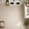 Rosalia Beige 12x12 Natural Marble Tile — Laundry Room floor