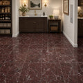Rosso Levanto 12x12 Natural Marble Tile — Basement floor