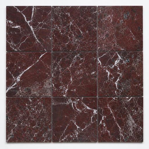 Rosso Levanto 12x12 Natural Marble Tile close-up