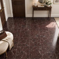 Rosso Levanto 12x12 Natural Marble Tile — Foyer floor