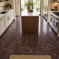 Rosso Levanto 12x12 Natural Marble Tile — Kitchen floor