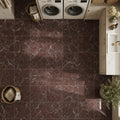 Rosso Levanto 12x12 Natural Marble Tile — Laundry Room floor