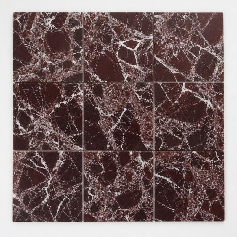 Rosso Levanto 12x12 Polished Marble Tile close-up