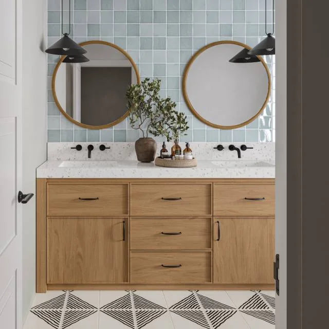 Rothko Half Diamond 9x9 Matte Ceramic Field Tile