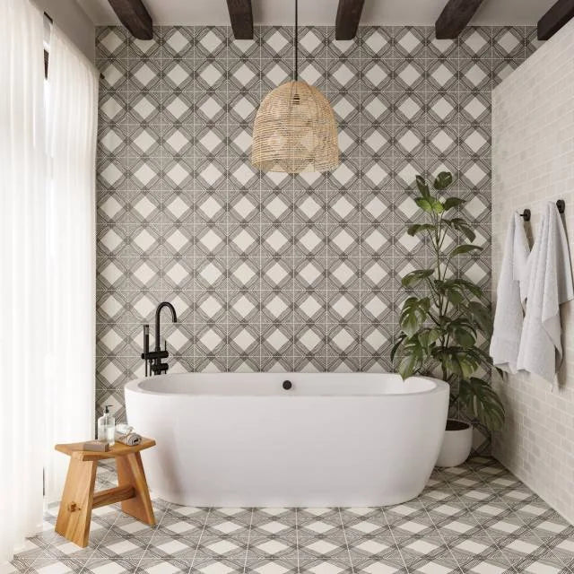 Rothko Linear Squares 9x9 Matte Ceramic Field Tile