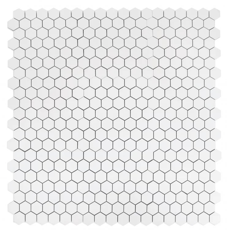 Roy White 2x2 Hexagon Polished Porcelain Mosaic