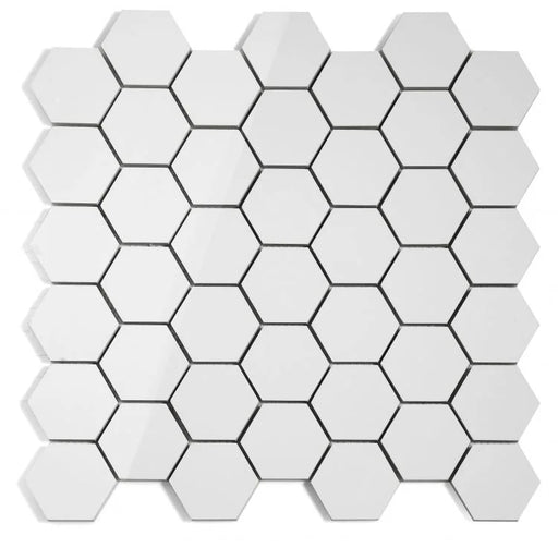 Roy White 2x2 Hexagon Polished Porcelain Mosaic