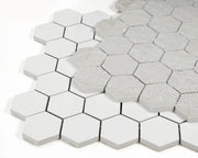 Roy White 2x2 Hexagon Polished Porcelain Mosaic