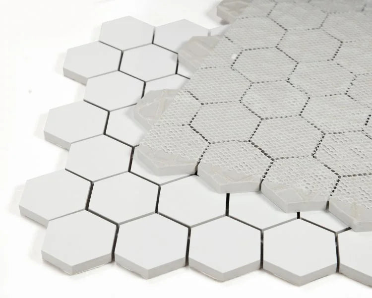 Roy White 2x2 Hexagon Polished Porcelain Mosaic