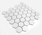 White Tile Roy White 2x2 Hexagon Matte Porcelain Mosaic