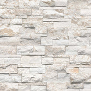 Royal White 9x18 Corner Splitface Quartzite Ledger Stone