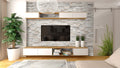 Royal White 9x18 Corner Splitface Quartzite Ledger Stone