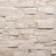 Royal White 9x18 Corner Splitface Quartzite Ledger Stone