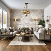 Royal White 9x18 Corner Splitface Quartzite Ledger Stone