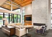 Royal White 6x18 Corner Splitface Quartzite Ledger Stone