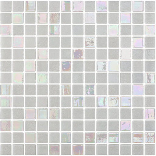 Runway Paris White 1x1 Meshmount 1.2sf Recycled Glass Mosaic