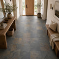 Rustic Gold 12x12 Gauged Slate Tile — Hallway floor