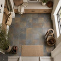Rustic Gold 12x12 Gauged Slate Tile — Mudroom floor