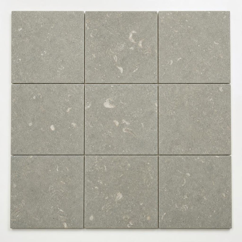 Rustic Green (Sea Grass) 12x12 Honed Natural Limestone Tile close-up