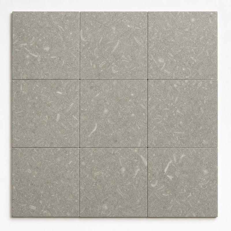 Rustic Green (Sea Grass) 12x12 Polished Natural Limestone Tile close-up