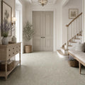 Rustic Green (Sea Grass) 12x12 Polished Natural Limestone Tile — Hallway floor