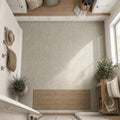 Rustic Green (Sea Grass) 12x12 Polished Natural Limestone Tile — Mudroom floor