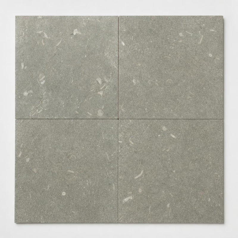 Rustic Green (Sea Grass) 18x18 Honed Limestone Tile close-up