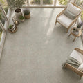 Rustic Green (Sea Grass) 18x18 Polished Limestone Tile — Sunroom floor