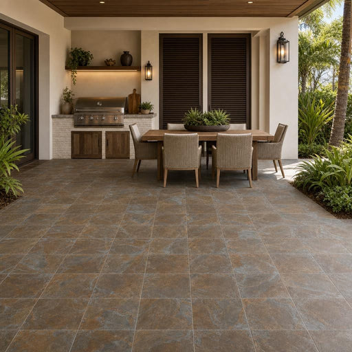 Rustic Slate Paver 12x12 Natural 1.25 inch — Backyard patio