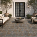 Rustic Slate Paver 12x12 Natural 1.25 inch — Courtyard paving