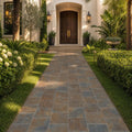 Rustic Slate Paver 12x12 Natural 1.25 inch — Front Yard walkway