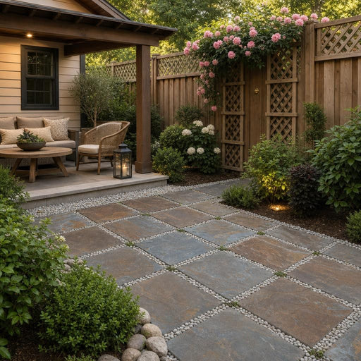 Rustic Slate Paver 16x16 Natural 1.25 inch (Discontinued) — Backyard patio