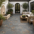 Rustic Slate Paver 6x12 Natural 1.25 inch — Courtyard paving
