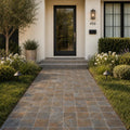 Rustic Slate Paver 6x6 Natural 1.25 inch — Front Yard walkway