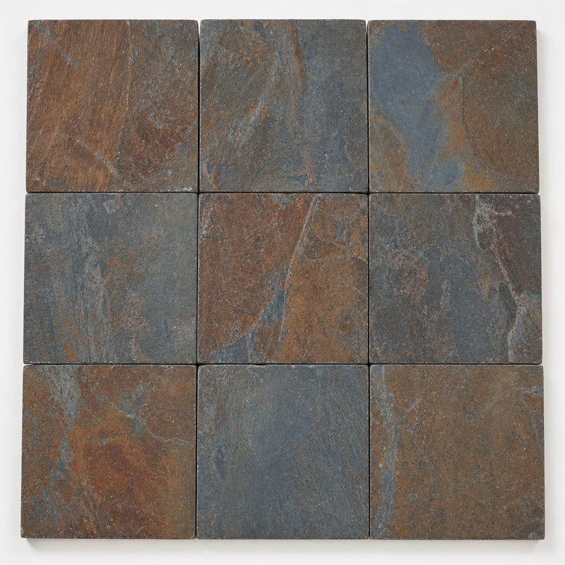 Rustic Slate Paver 8x8 Natural 1.25 inch close-up