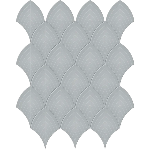 S Series Cloud Blue Scallop Glossy Ceramic/Porcelain Mosaic